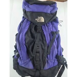 Vintage The North Face Purple Black Hiking Backpack Rucksack Gorpcore Daypack